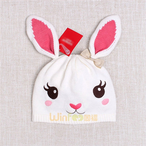 儿童 婴儿兔子可爱套头帽定做