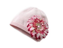 勇发帽业-儿童花朵针织帽BC1-009