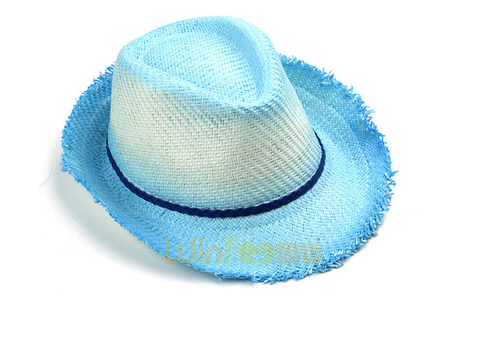 2015新款儿童洗水做旧沙滩遮阳定型草帽定做