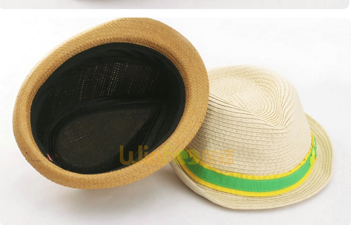儿童小清新款定型草帽 广州专业订做  春夏沙滩遮阳帽 