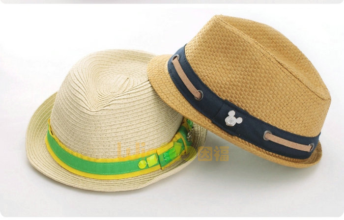 儿童小清新款定型草帽 广州专业订做  春夏沙滩遮阳帽 