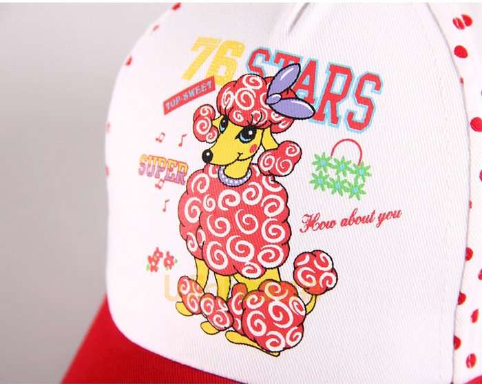 2015新款点点可爱卡通 儿童棒球帽 鸭舌帽 小清新款 