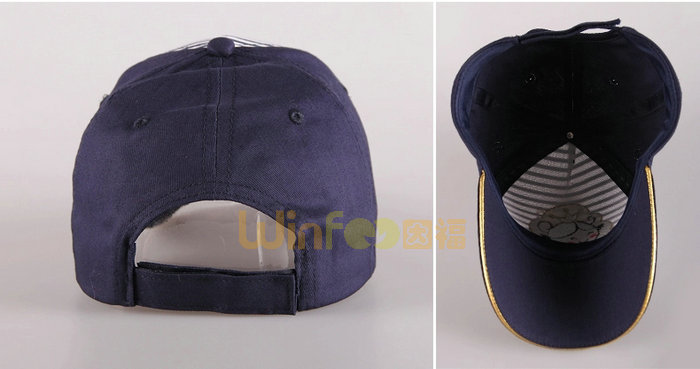 小女孩绣花条纹五页棒球帽广州生产订制订做 儿童帽子