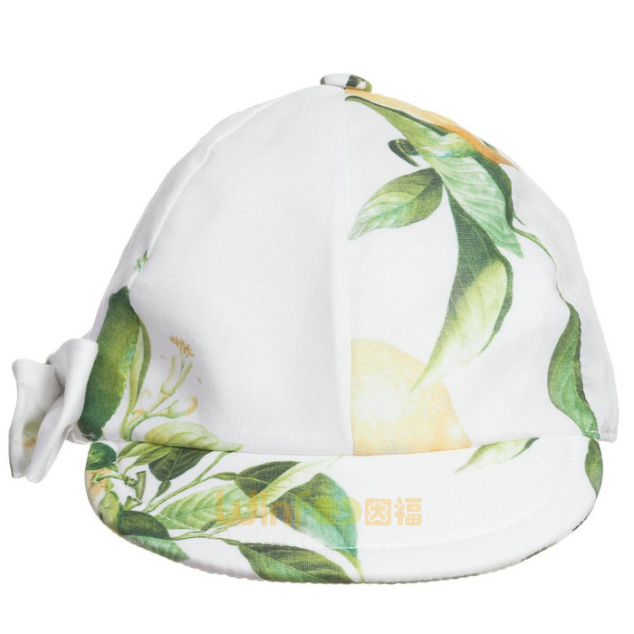 新款蝴蝶结印花儿童时装帽 棒球帽 小清新款 广州订制