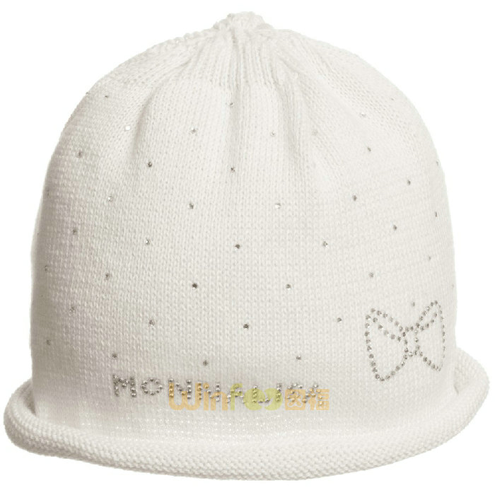 新款点点儿童 婴儿秋冬保暖套头针织帽 小清新款定做 