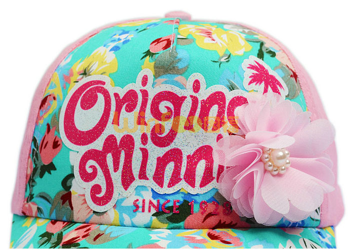 女童印花字母夏季遮阳鸭舌帽外贸加工订制订做 装饰花 