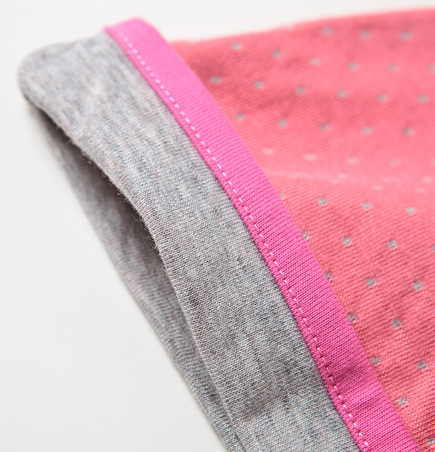 折叠花粉红色点点可折边儿童套头帽订制定做 夏季 全棉