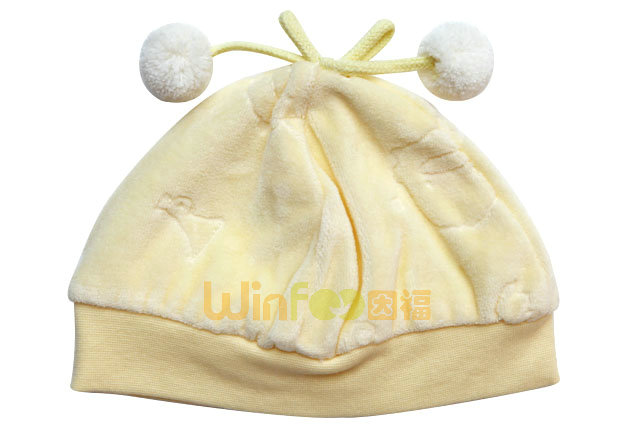 婴儿装饰球秋冬保暖套头帽加工订制