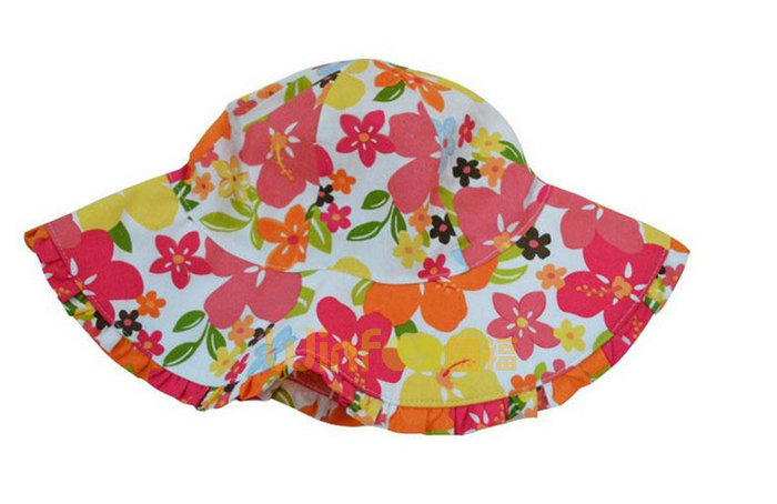 儿童印花花朵遮阳帽子RM518