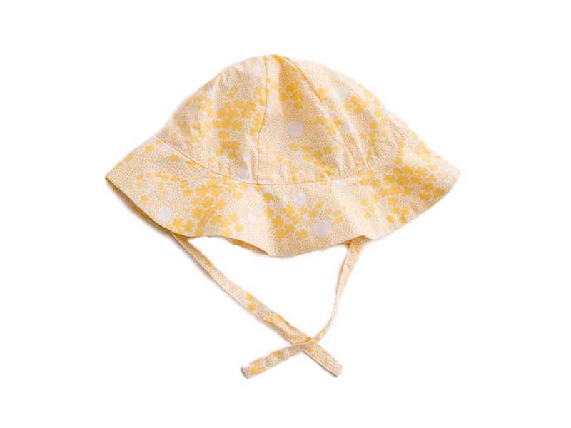 勇发服饰-黄色小女孩印花夏季遮阳盆帽 渔夫小边帽RM467