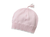勇发服饰-粉红色儿童简约针织帽ODM出口贴牌订做 广州帽厂 -AM070